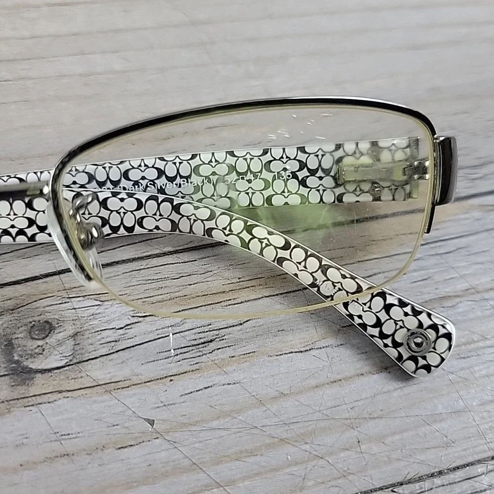 Coach Eyeglass Frames HC 5027B Cecily 9081 Drk Silver Black Rectangle 52[]17 135